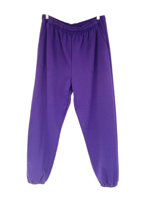 HILL Unisex purple classic sweatpants w/ pockets, XL