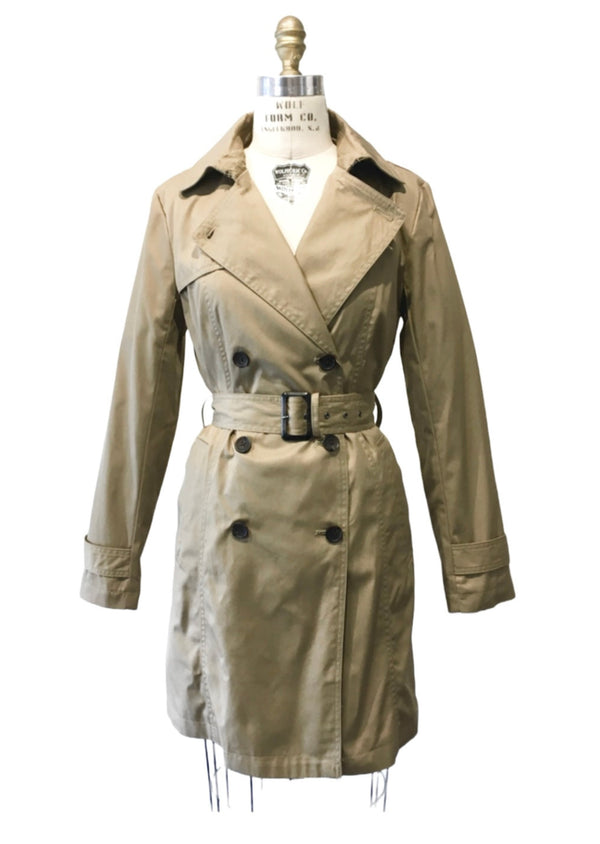 BANANA REPUBLIC Women's sand classic DB trench coat w/ buckle belt, LP