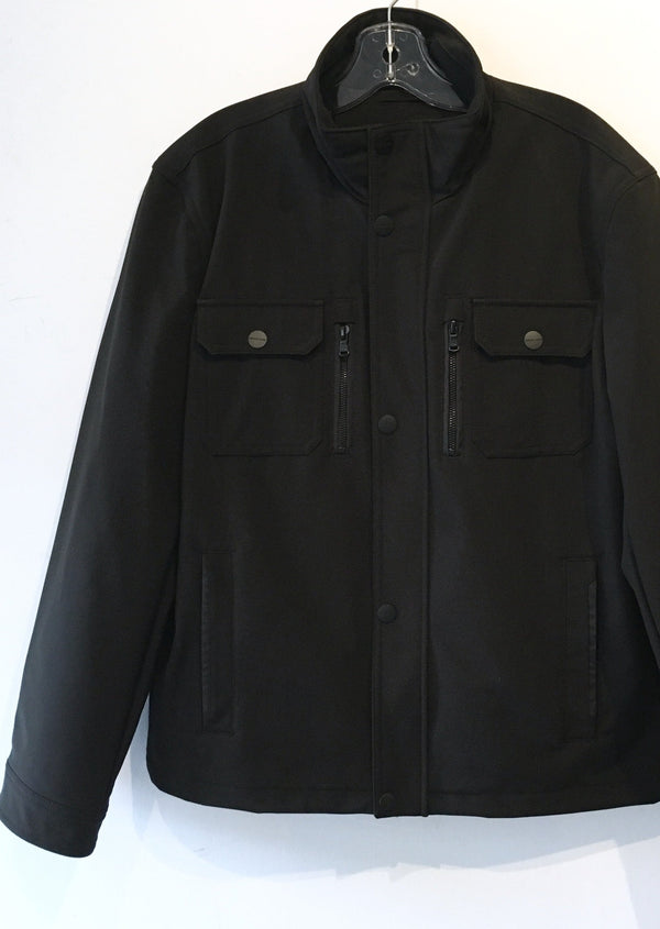 MICHAEL MICHAEL KORS Men's black funnel collar jacket, L