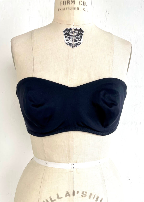 GAP BODY Women's black 4-way stretch lycra bandeau strapless bra, 34 C