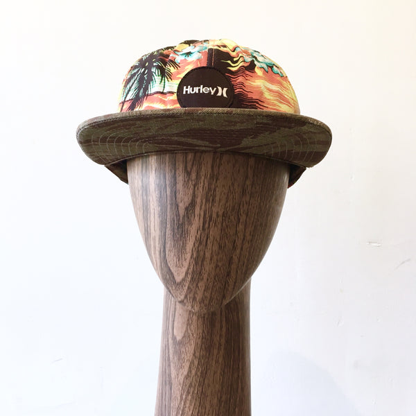 HURLEY tropical multicoloured printed flat bill baseball cap, NS