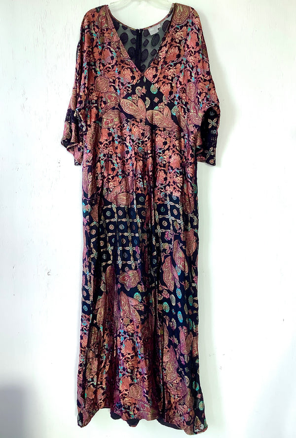 ASOS Women’s black/multi floral/medallion burnout print maxi dress