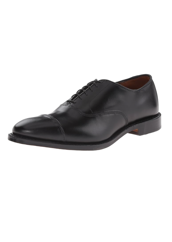 ALLEN EDMONDS Mens black leather cap-toe Park Avenue dress shoe, 11