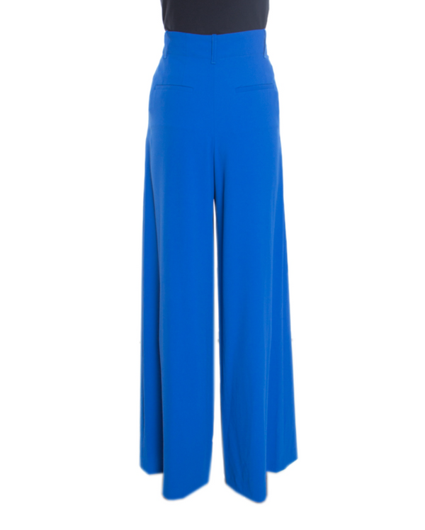 ALICE + OLIVIA Women's cobalt blue pleated high waist wide leg dress pants, 8