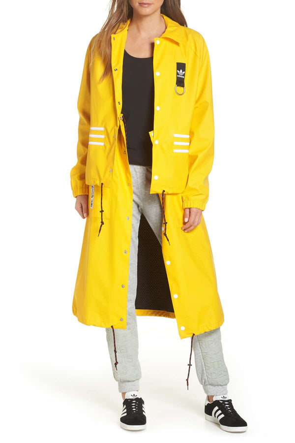 ADIDAS BY OLIVIA BLANC yellow long trench coat, M