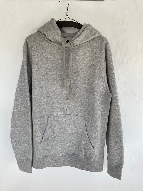 RXO RAW Mens light grey hoodie sweatshirt w/ kangaroo pocket, S
