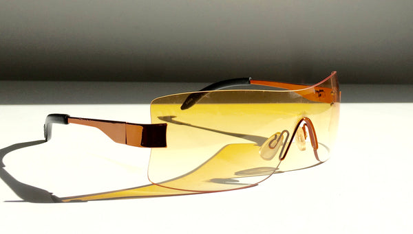 VINTAGE '80's orange blade sports wrap around sunglasses