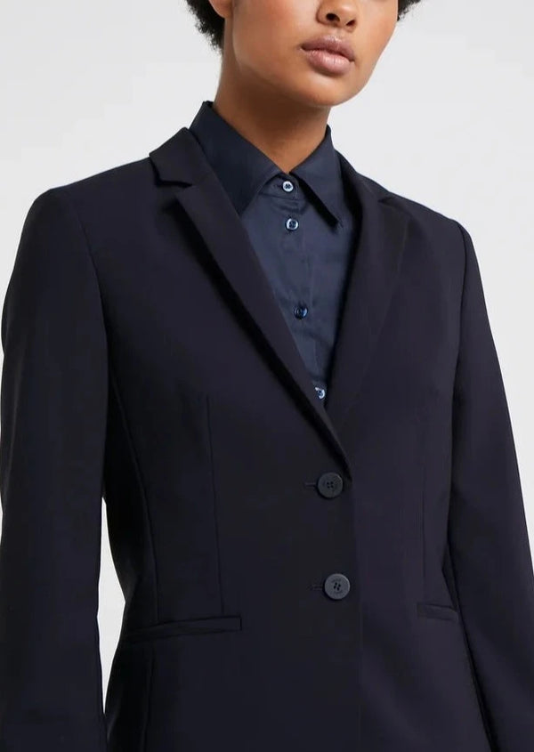 HUGO BOSS Women's dark navy 2 button notched lapel pant suit, 10