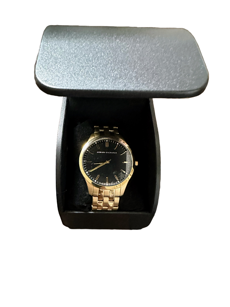 A|X Armani Exchange Men's Gold-Tone Stainless Steel Watch – 45MM