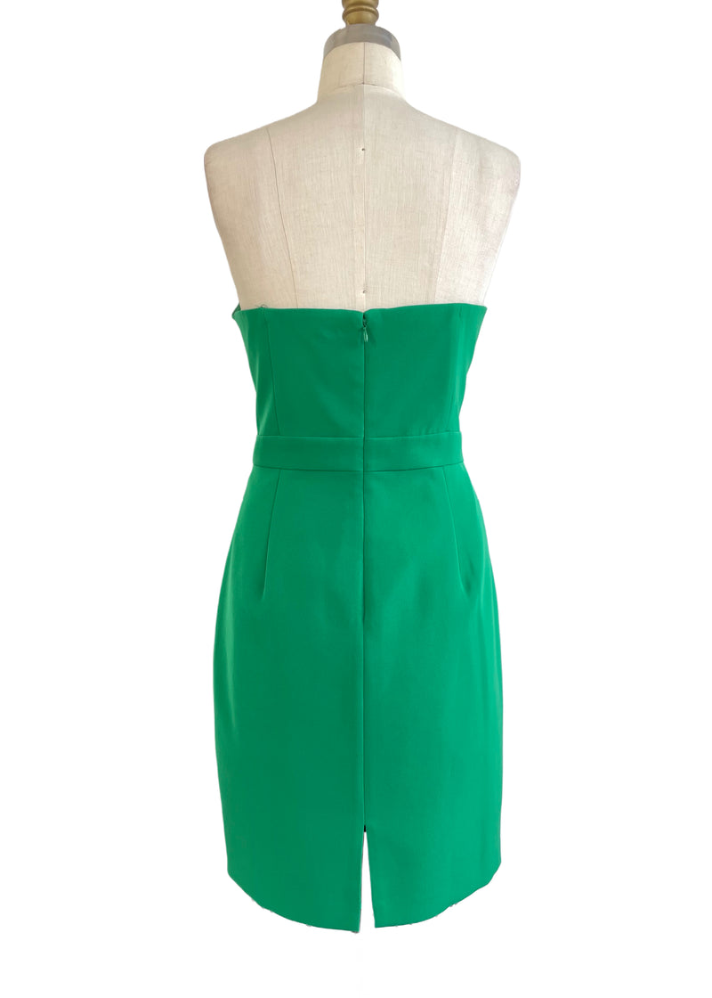 VINCE CAMUTO Women's jade dress green strapless asymmetrical cocktail dress, 12