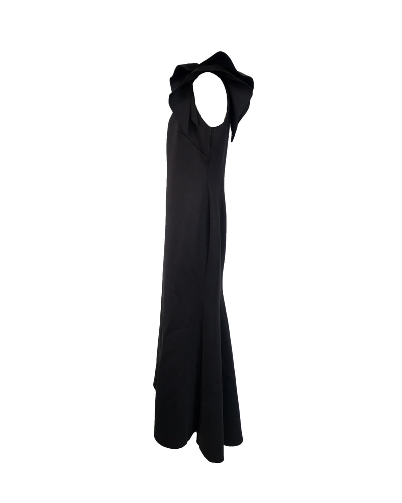 ELIZA J Women's black scuba one shoulder gown, 12