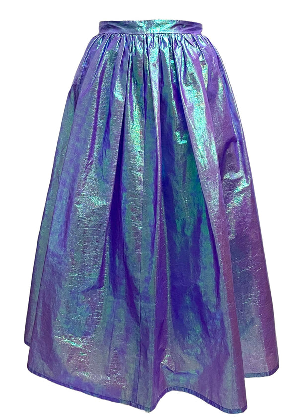 DO + BE Women’s purple iridescent lined a-line skirt, 26”w