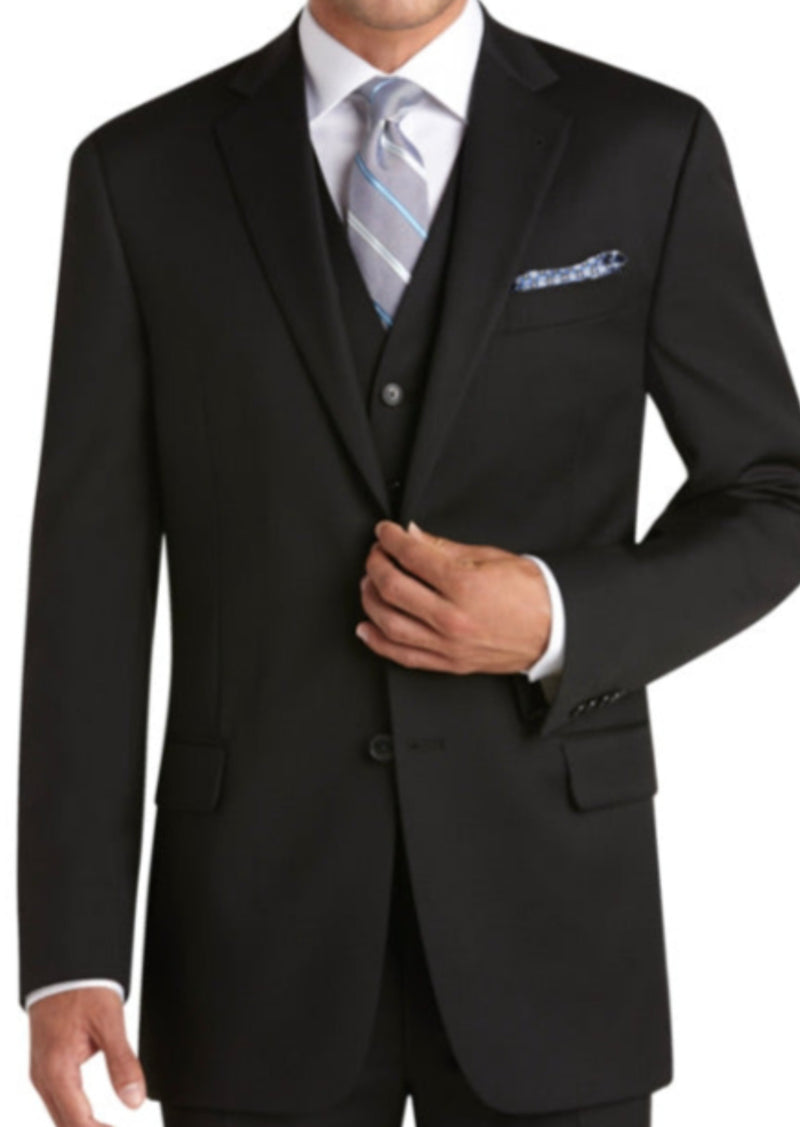 JOE JOSEPH ABOUD men's charcoal slim fit 3-piece suit, 40R