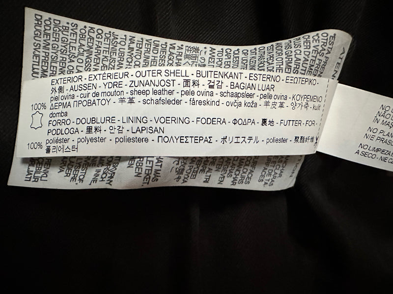 ZARA TRAFALUC Women's black leather moto jacket, XS