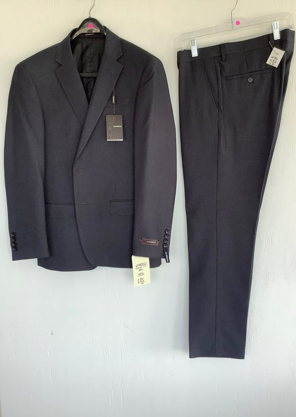 VITARELLI Mens charcoal 3-pc suit modern fit 2 button suit, 38R