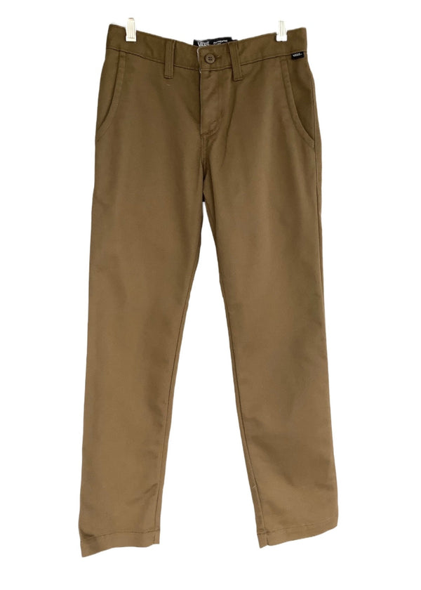 VANS Boy's taupe "Authentic Chino" straight fit slim tapered leg pants, 10