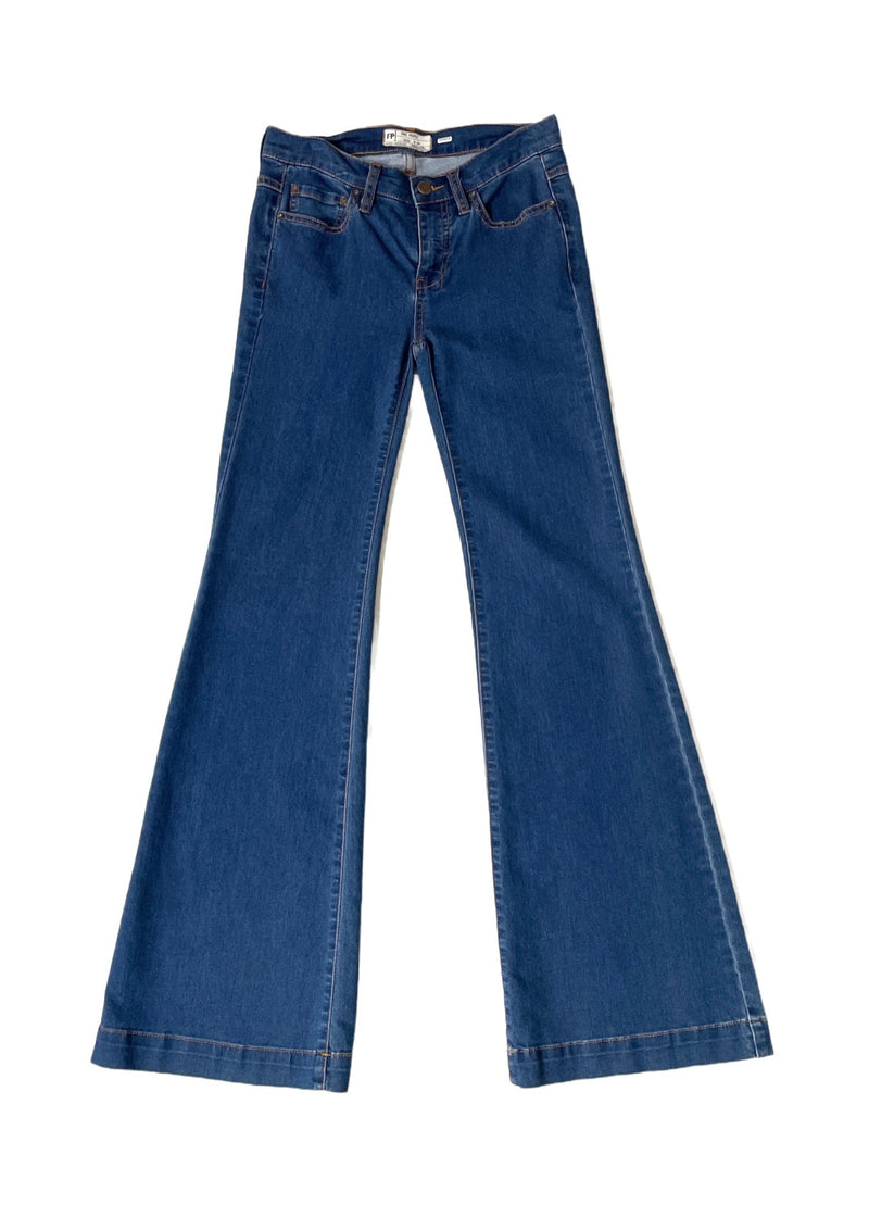 FREE PEOPLE Women's blue bell bottom flare jeans, 26