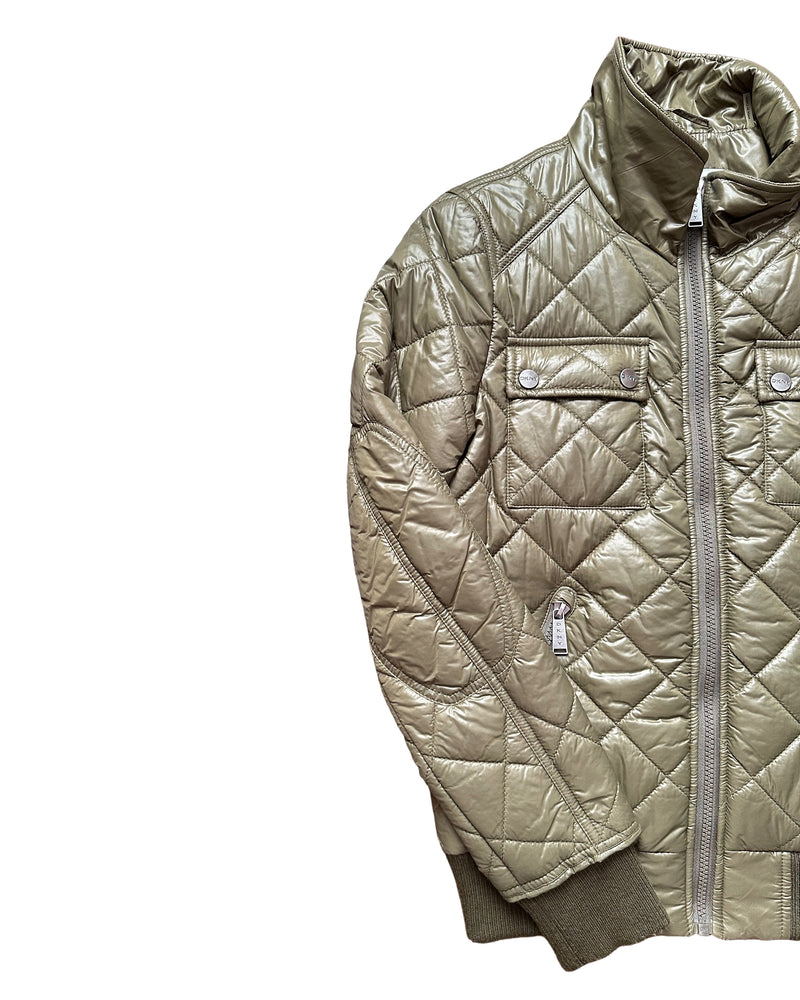 DKNY Women's olive green lightweight quilted jacket, XS