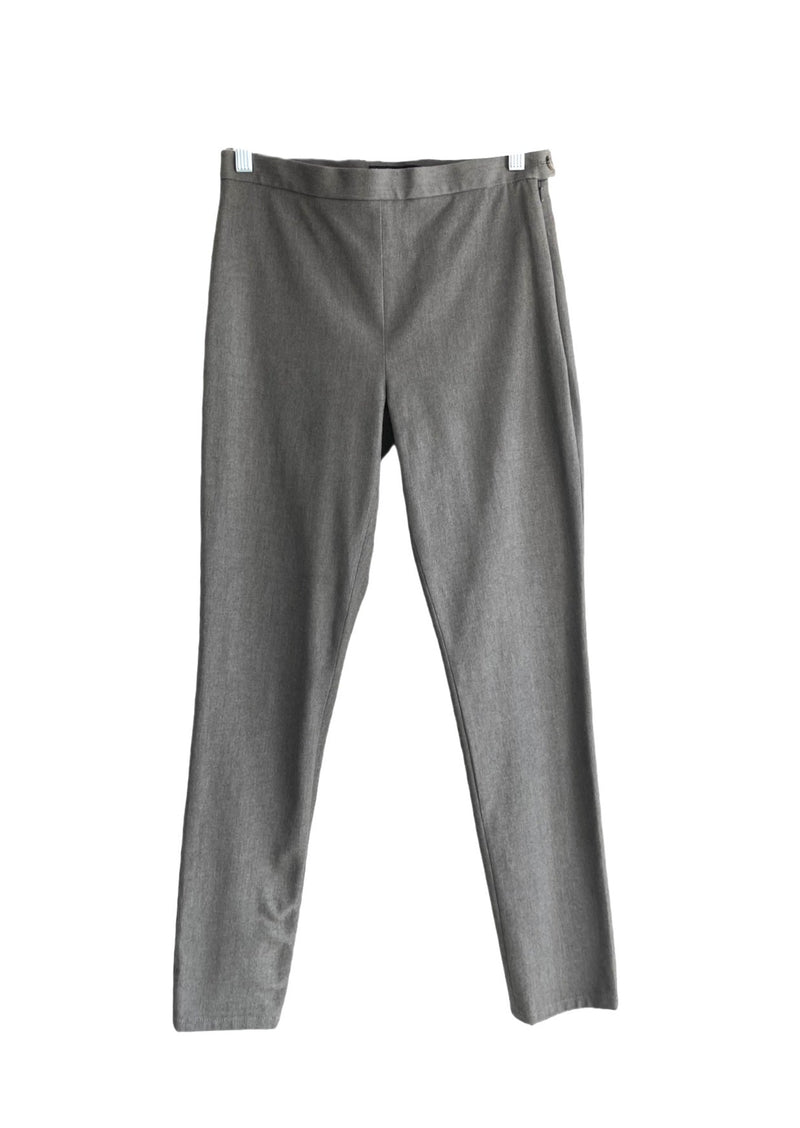 BANANA REPUBLIC Women's charcoal grey stretch high rise skinny "Pixie" pant with side zipper, 6