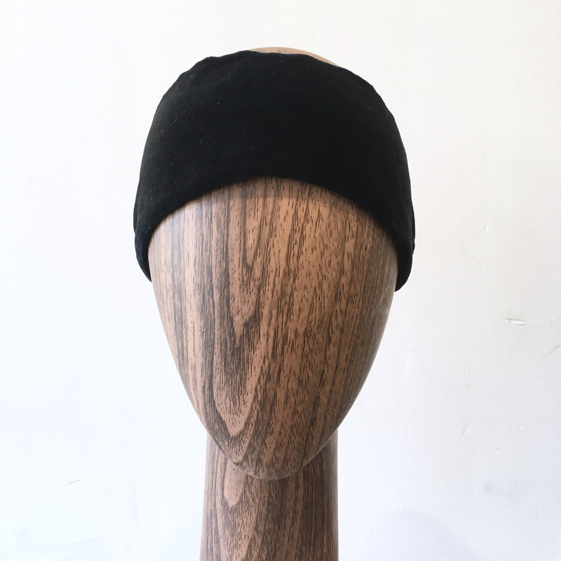 HAIR ACCESSORY wide black velvet headband