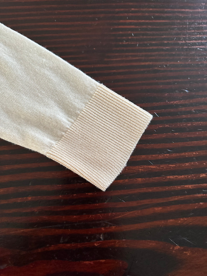 LORD & TAYLOR Women's cream fine merino sweater, S