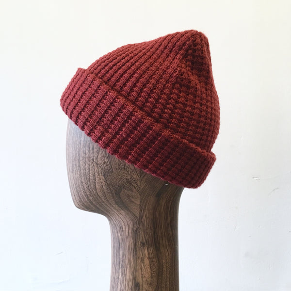 OLD NAVY burgundy folded knitted toque