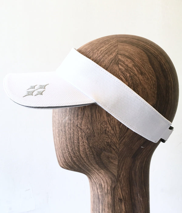 JOFIT white mesh visor w/ adjustable velcro strap
