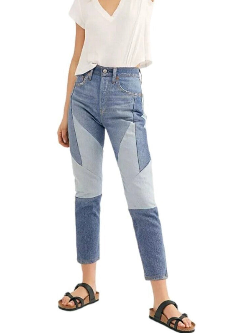 LEVI'S PREMIUM Womens 501 S Filiforme patchwork jeans, 27 X 26