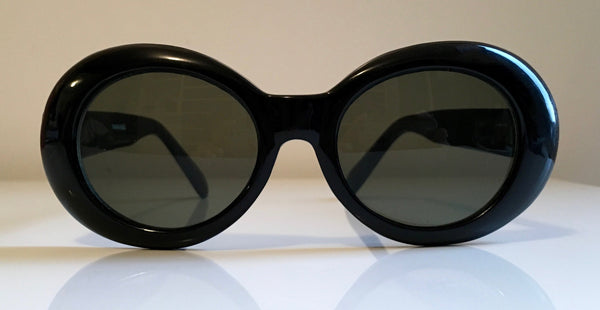 VINTAGE black Cobain style oval lenses sunglasses
