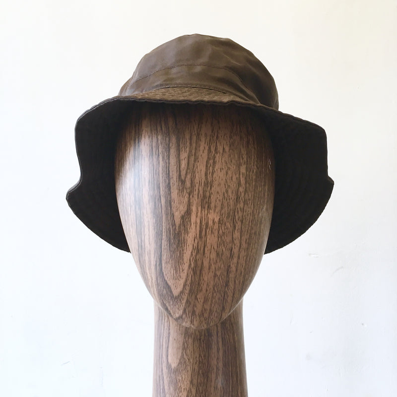 CLUB MONACO Unisex brown nylon bucket hat, S