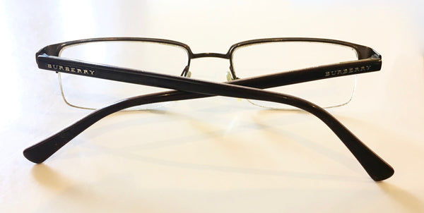 BURBERRY brown metal frame rectangular anti-reflective glasses