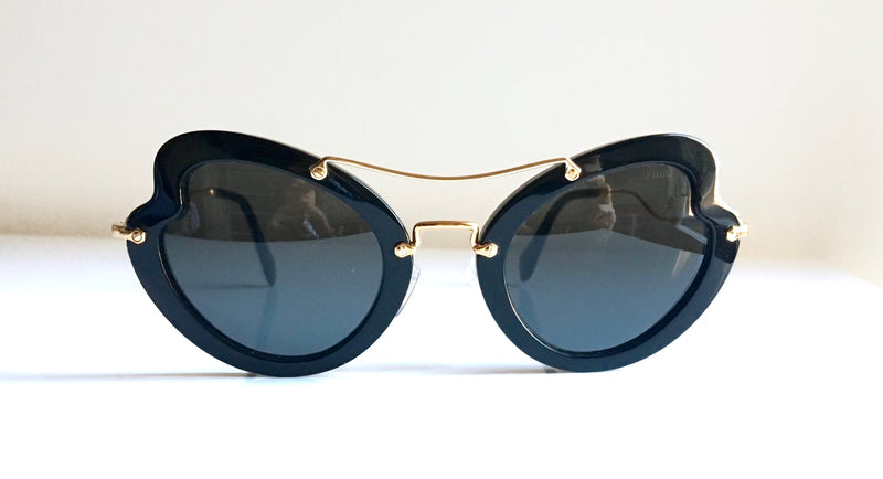 MIU MIU black/gold-tone cat eye 'scenique' sunglasses