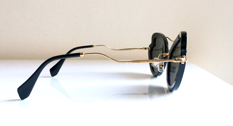 MIU MIU black/gold-tone cat eye 'scenique' sunglasses