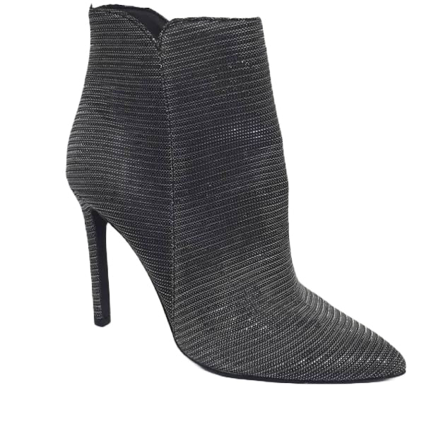 CALL IT SPRING WICIN Women's gunmetal sparkle fabric stiletto ankle boot, 6