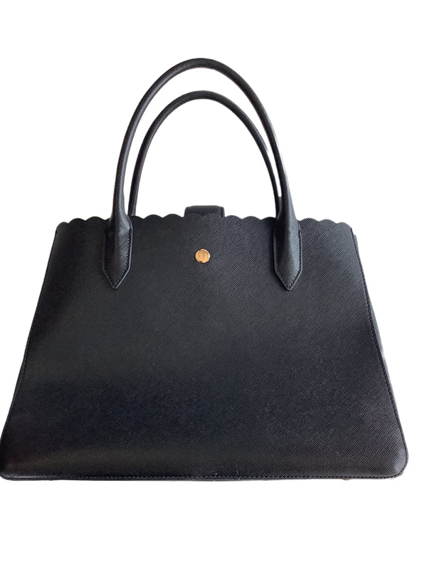 H&M black faux epi-leather purse, 13.5” x 10" x 6.25"