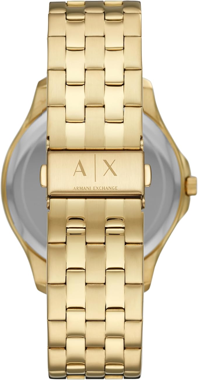 A|X Armani Exchange Men's Gold-Tone Stainless Steel Watch – 45MM