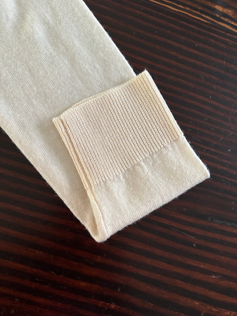 LORD & TAYLOR Women's cream fine merino sweater, S