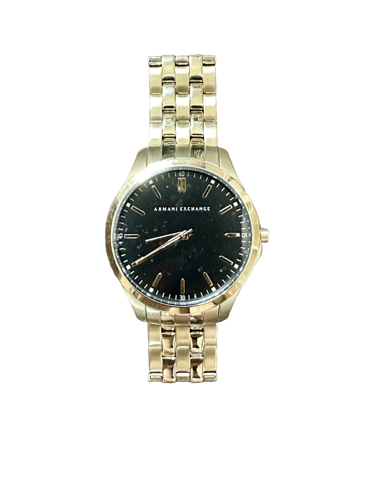 A|X Armani Exchange Men's Gold-Tone Stainless Steel Watch – 45MM