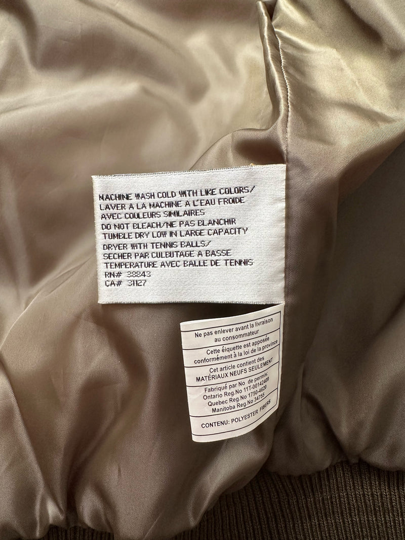 DKNY Women's olive green lightweight quilted jacket, XS