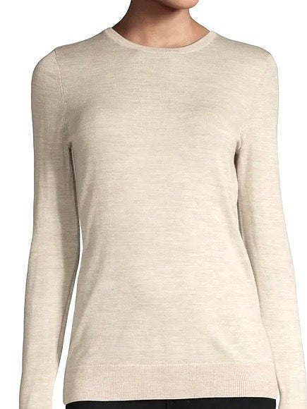 LORD & TAYLOR Women's cream fine merino sweater, S