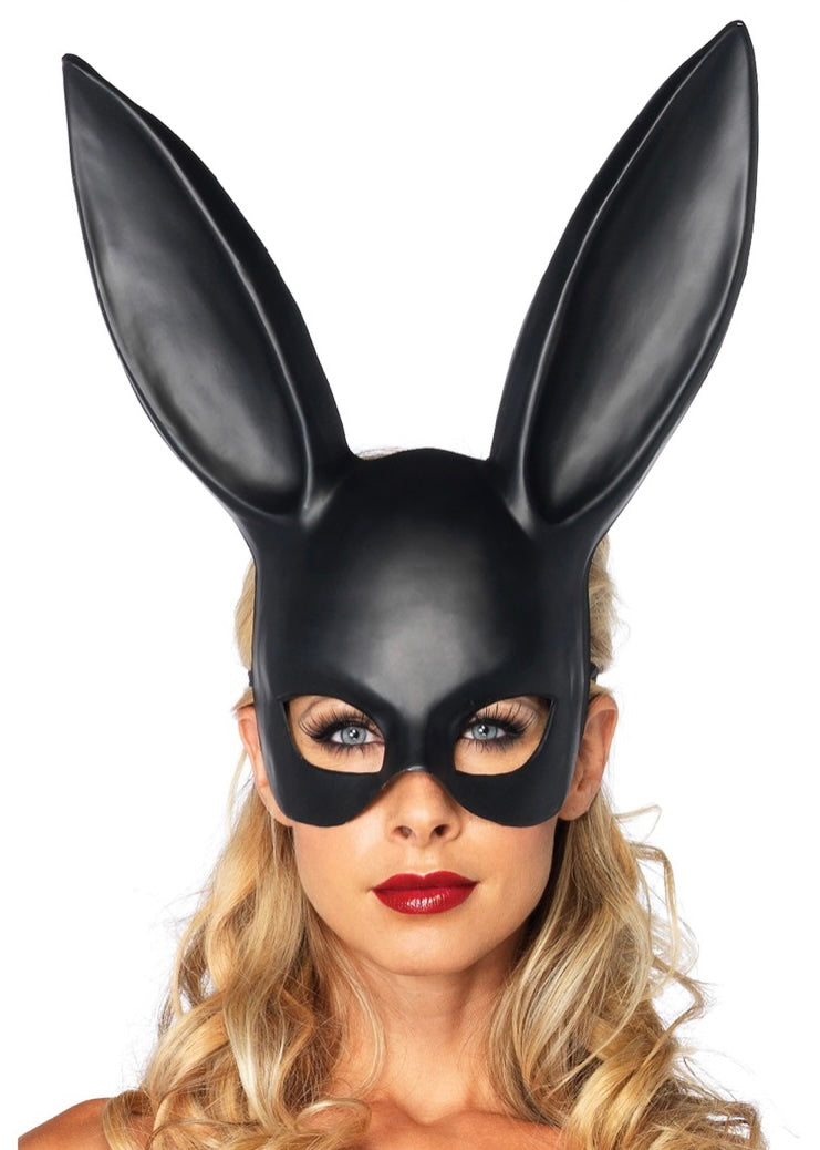 BUNNY EAR MASK black long matte, NS