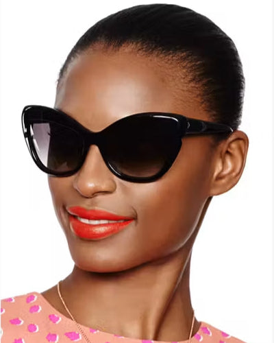 KATE SPADE red transparent "Cordelia" oversize cat-eye sunglasses