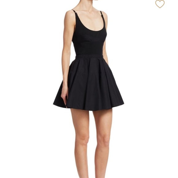 alexander wang fit and flare mini dress Black/White / XS while the above ALEXANDER WANG Women's black poplin