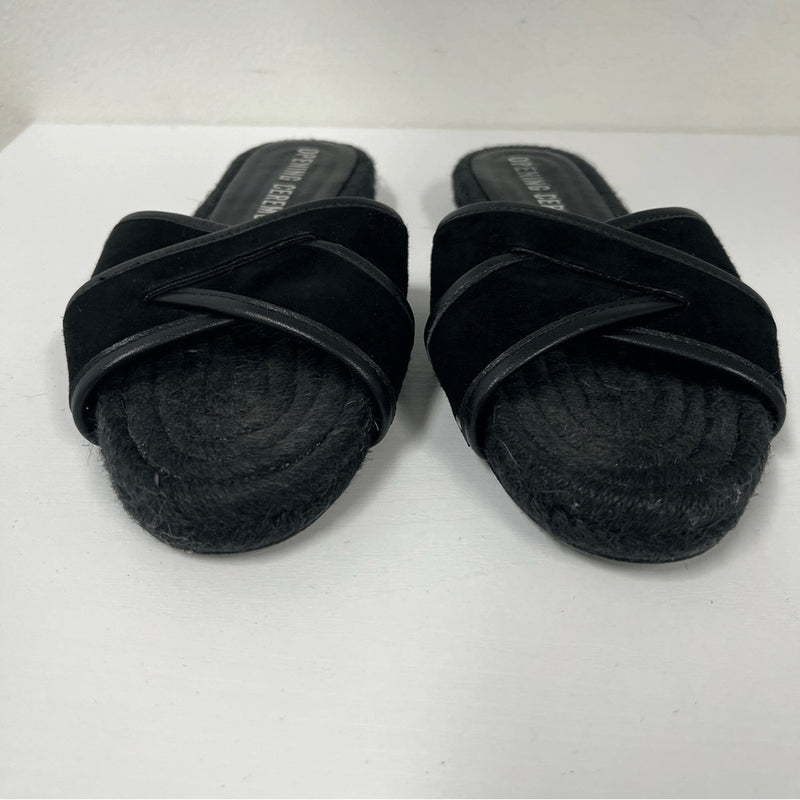 OPENING CEREMONY Women's Alexx suede black slides, size 8.5