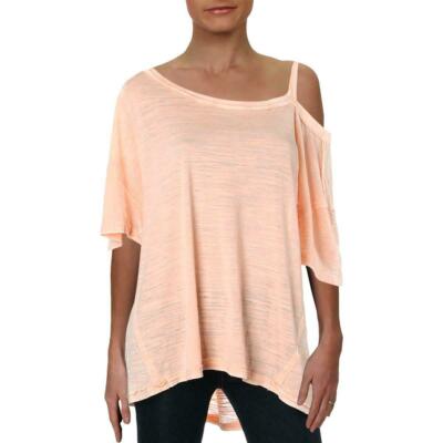 FREE PEOPLE Alex Light Pink Cutout Tee, XS