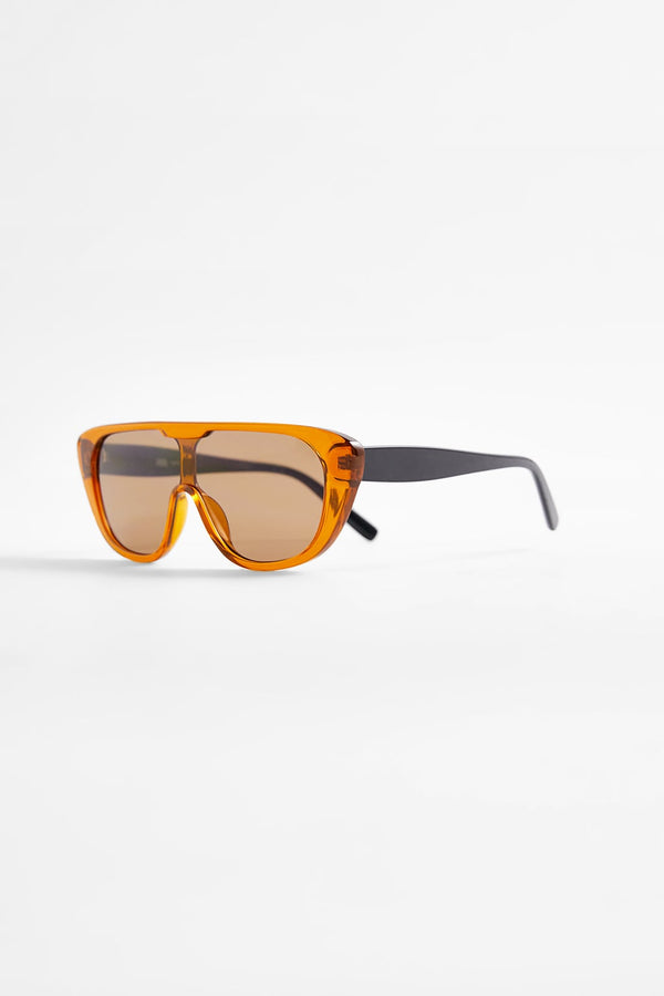 ZARA unisex orange shield sunglasses