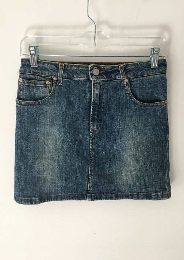 CIMARRON Y2K Women's denim mini jean skirt, 6 / 27" W