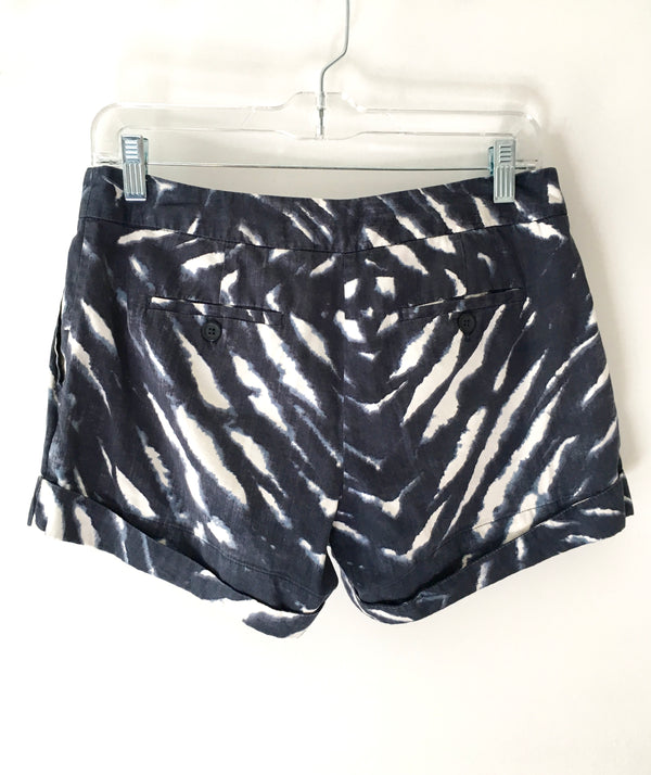 JOE FRESH indigo abstract zebra print shorts, 4