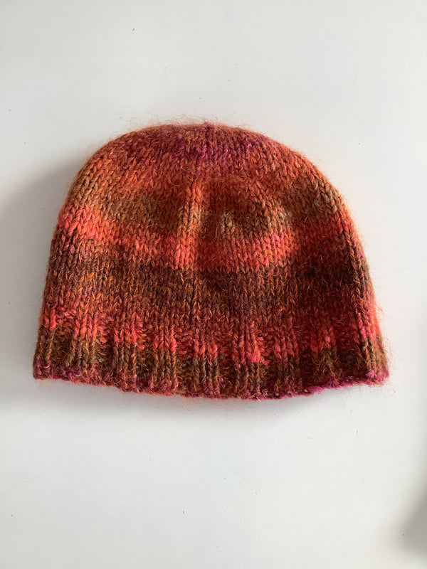 TOQUE Kids orange/rust ombre knitted cap, NS