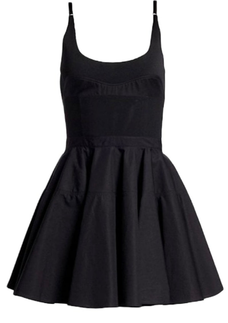 alexander wang fit and flare mini dress ALEXANDER WANG Women's black poplin fit & flare mini dress, 4 – IMIJ